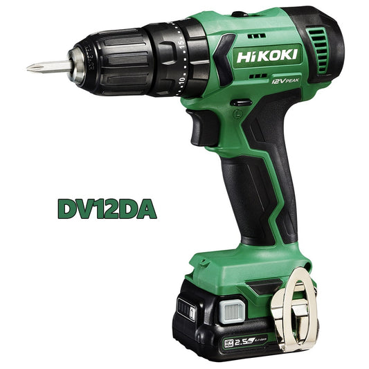Kit promo combo HIKOKI KC12HKDA2 trapano con percussione DV12DA + avvitatore impulsi WH12DA + 2 batterie 12V 2,5Ah