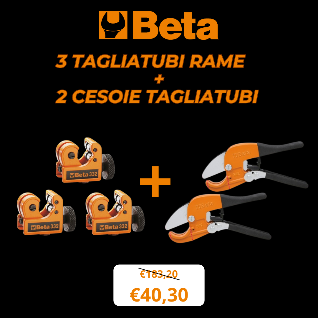 Beta Worker, 3 Tagliatubi Rame art.332 +2 Cesoie Tagliatubi art.342