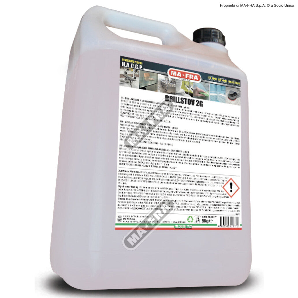 HORECA Brillstov 2G BRILLANTANTE A pH ACIDO PER LAVASTOVIGLIE ACQUE DURE