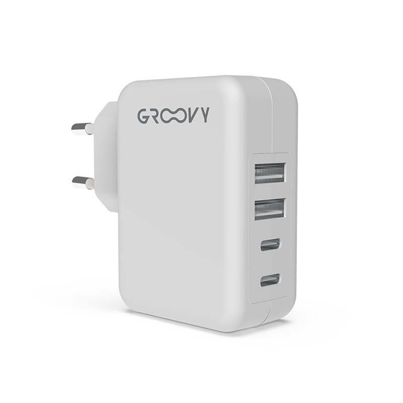Caricatore 2 USB + 2 USB-C