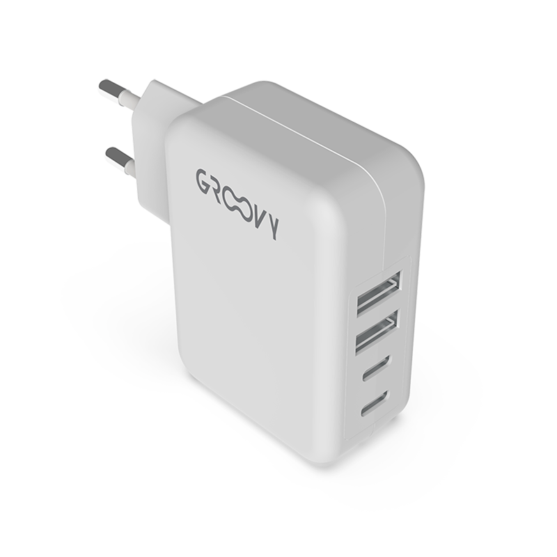 Caricatore 2 USB + 2 USB-C