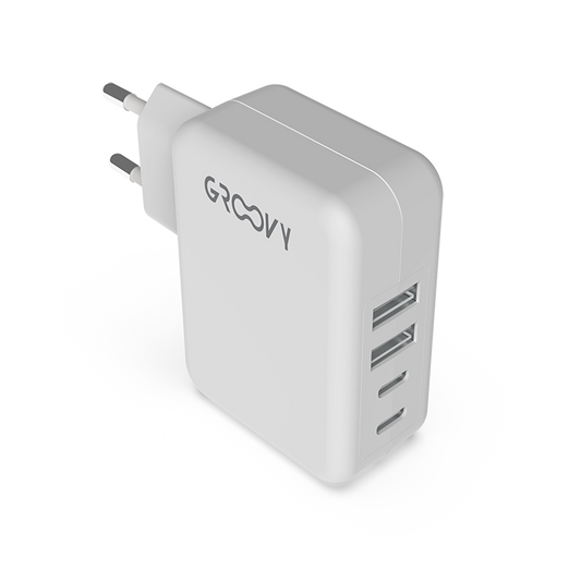 Caricatore 2 USB + 2 USB-C