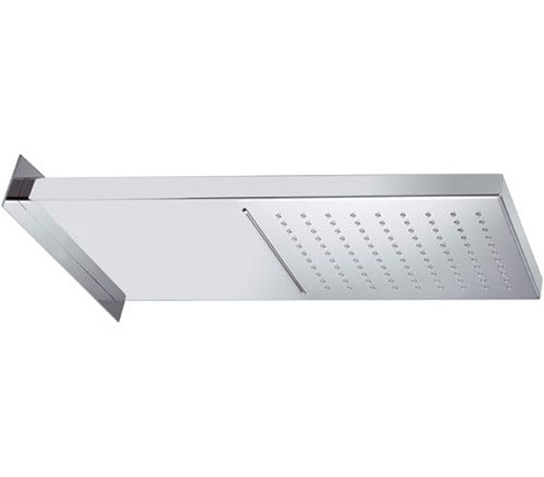 Soffione doccia a parete in acciaio inox lucidato a specchio 2 getti, normale o cascata. - Store F.lli Adornetto srl