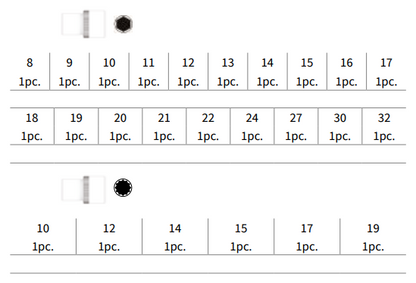 ASSORTIMENTO 32 PCS. BUSSOLE ED ACCESSORI 1/2” VALIGETTA IN TERMOFORMATO - Store F.lli Adornetto srl