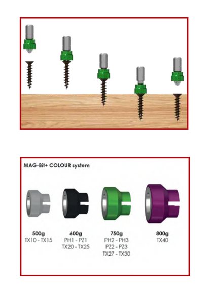 ASSORTIMENTO 7Pcs. INSERTI MAG-BIT COLOUR - Store F.lli Adornetto srl