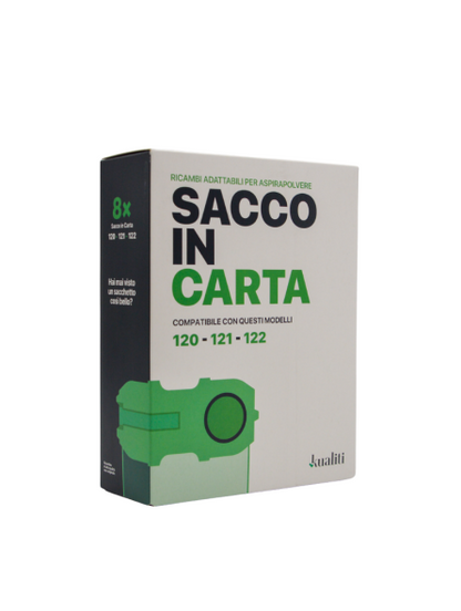 Sacchetti in carta compatibili a modelli VK 120-121-122 (Cf 8 pezzi)