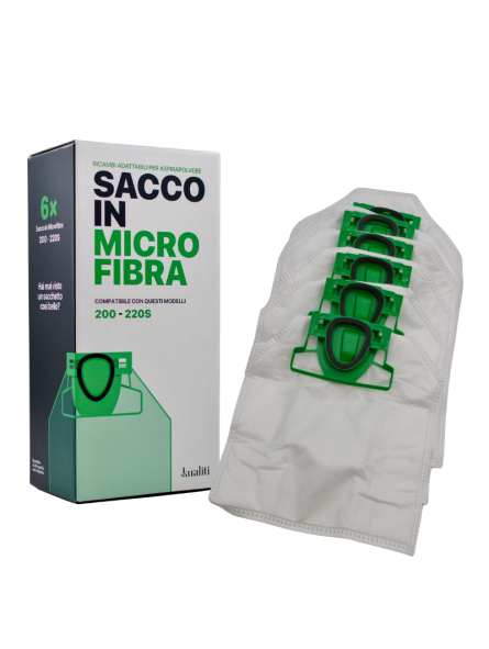 Sacchetti in microfibra compatibili a modelli VK 200-220S (Cf 6 pezzi)