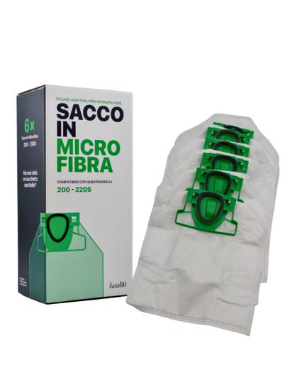 Sacchetti in microfibra compatibili a modelli VK 200-220S (Cf 6 pezzi)