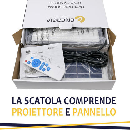 Proiettore solare 25w 6500k ip65 300lm