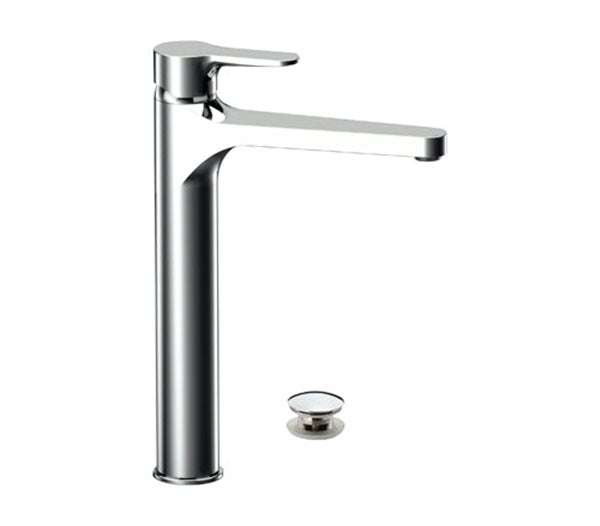 Miscelatore monocomando alto per lavabo con scarico click-clack e troppo pieno, serie Winner ECO - Store F.lli Adornetto srl