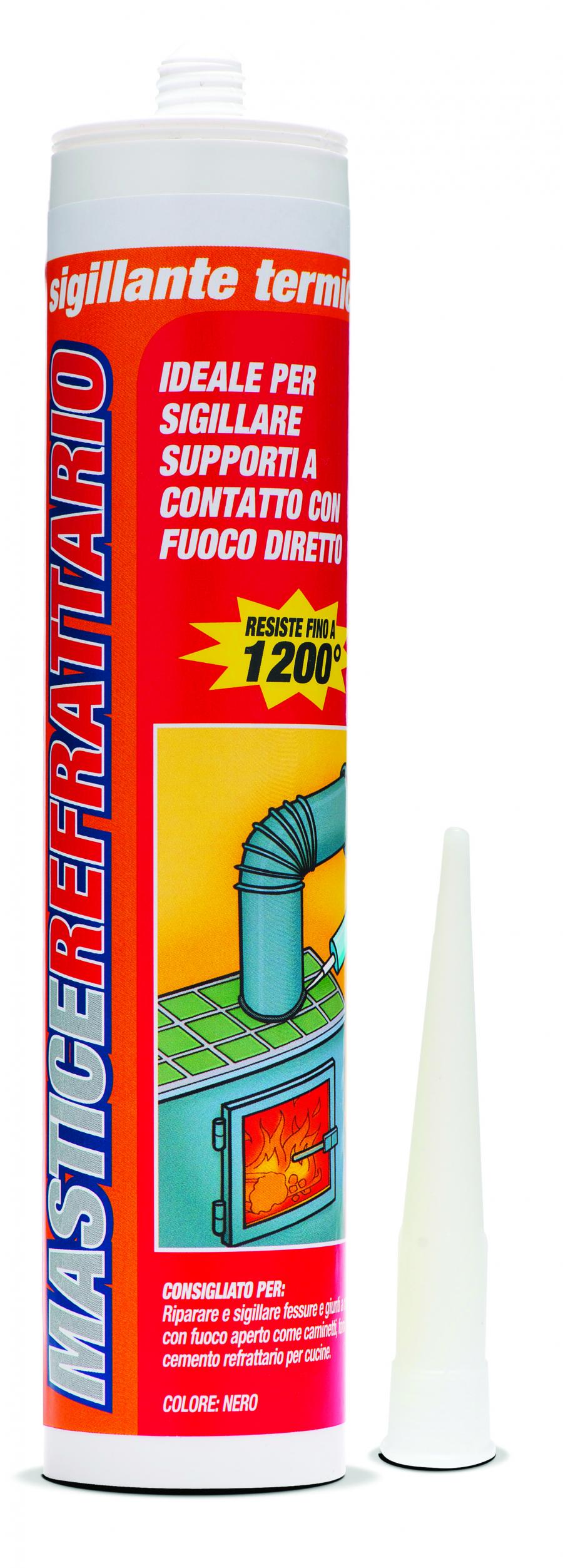 MASTICE Refrattario, sigillante indicato per supporti a contatto con fuoco diretto GR.500 - Store F.lli Adornetto srl