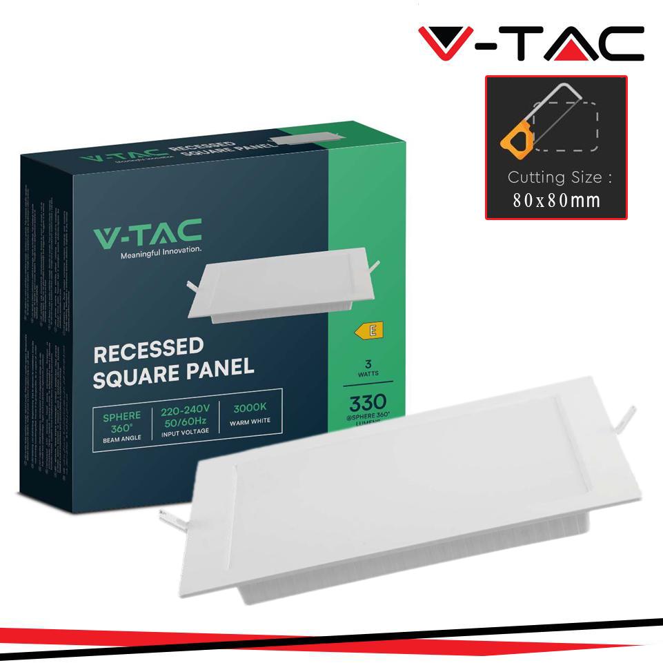 3w led pannello da incasso quadrato v-tac