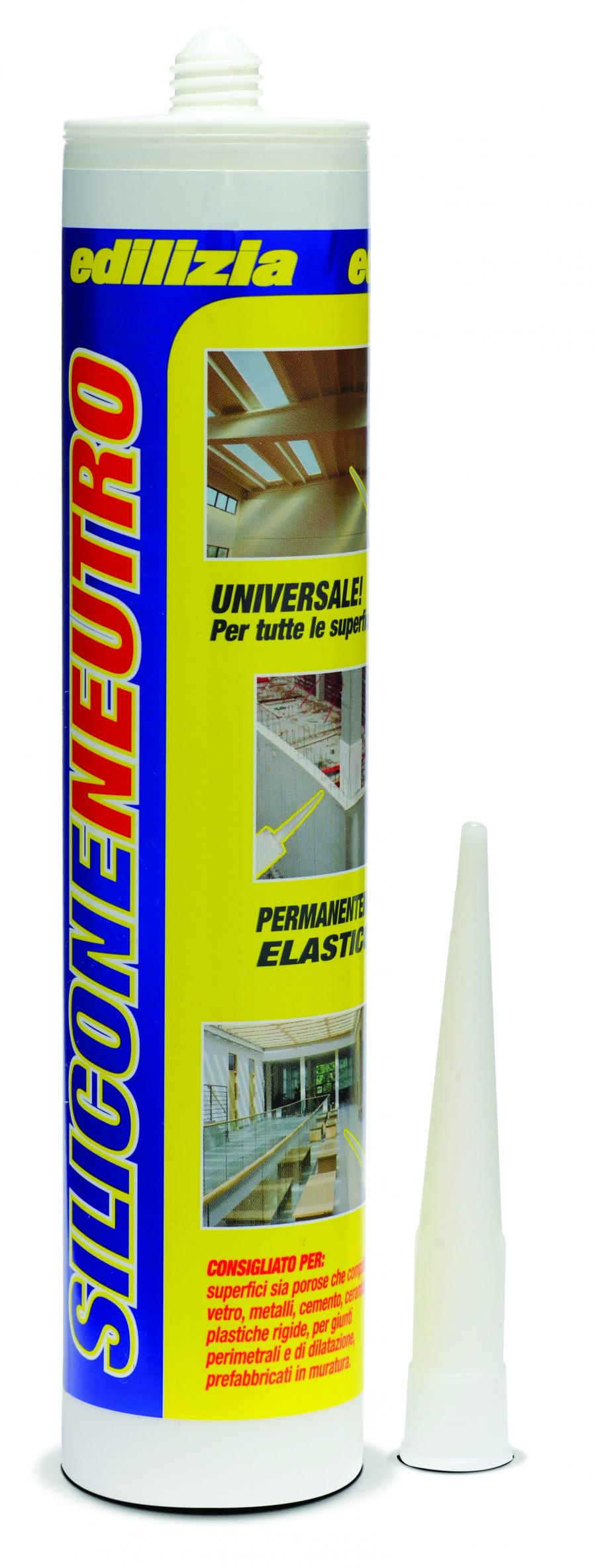 SILICONE Neutro Edilizia, puro silicone ad alta adesione Trasparente ML.280 - Store F.lli Adornetto srl