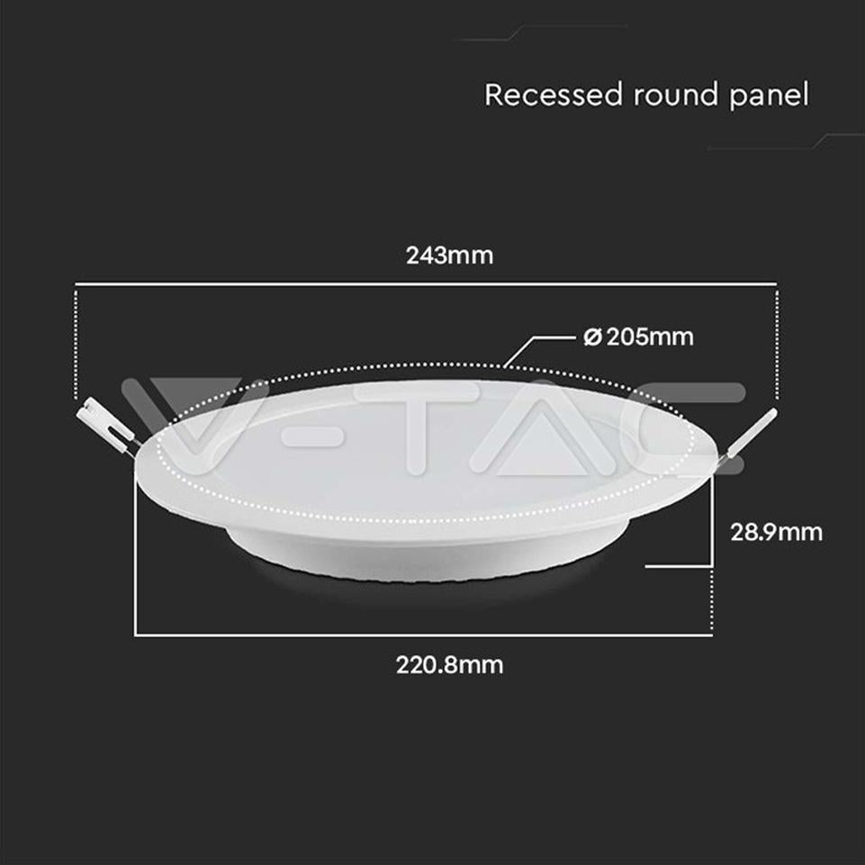 18w led backlit mini pannello rotondo v-tac