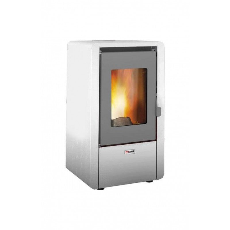 STUFA PELLET 5,8 KW KING 60 BIANCO - BORDEAUX - Store F.lli Adornetto srl