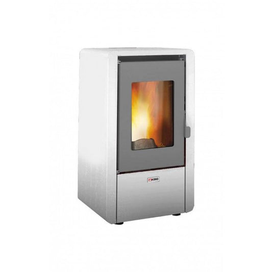 STUFA PELLET 5,8 KW KING 60 BIANCO - BORDEAUX - Store F.lli Adornetto srl