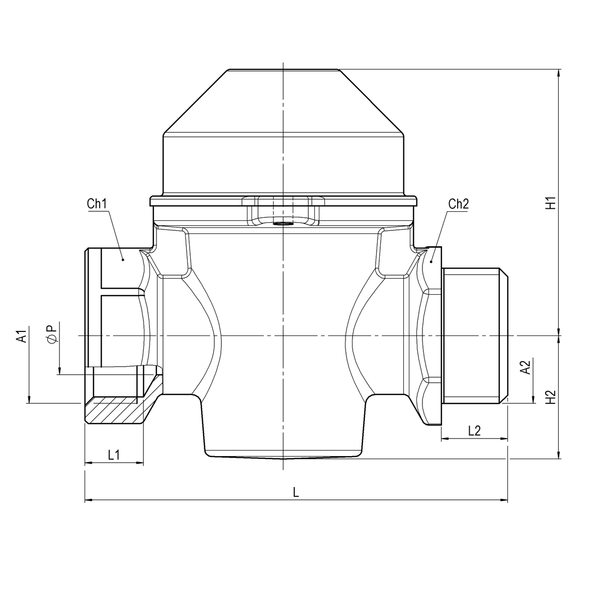 Rubinetto a maschio conico in ottone tipo idrometrico con quadro di manovra coperto sigillabile M-F 1/2"