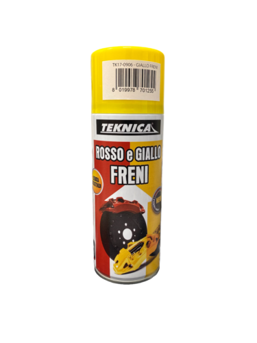 Bomboletta vernice Spray FRENI GIALLO-ROSSO - 400ml - TEKNICA